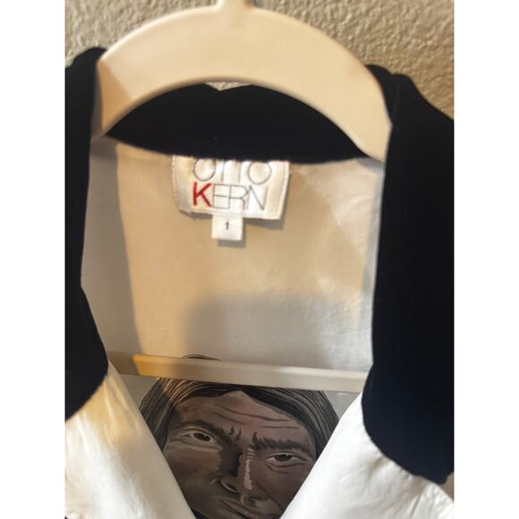 Vintage Otto Kern Silk Dedicated To Indian Native American Print Shirt Size S - Picture 2 of 8